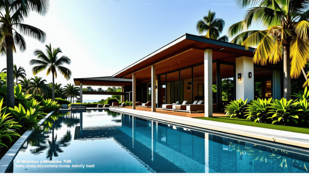 découvrez cette incroyable maison à 28 minnetonka rd en floride avec une piscine à débordement d'eau salée de 70 pieds. profitez du luxe et du confort dans ce havre de paix.